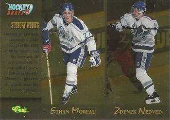 1995 Classic Hockey Draft - Gold #97 Ethan Moreau / Zdenek Nedved / Jamie Rivers / Jason Bonsignore Front