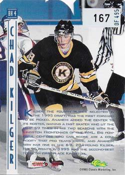 1995 Classic Hockey Draft - Ice Breakers Die Cuts #BK 4 Chad Kilger Back
