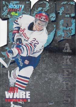1995 Classic Hockey Draft - Ice Breakers Die Cuts #BK 14 Jeff Ware Front