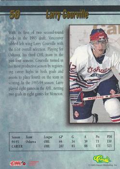 1995 Classic Hockey Draft - Printer's Proofs #50 Larry Courville Back