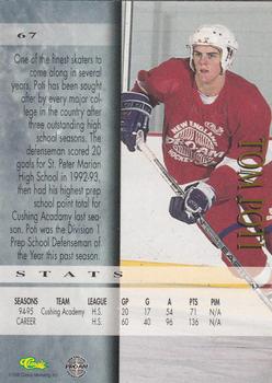 1995 Classic Hockey Draft - Printer's Proofs #67 Tom Poti Back