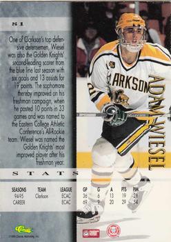 1995 Classic Hockey Draft - Printer's Proofs Gold #81 Adam Wiesel Back