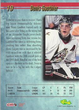 1995 Classic Hockey Draft - Silver #19 Denis Gauthier Back