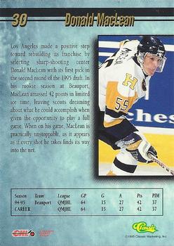 1995 Classic Hockey Draft - Silver #30 Donald MacLean Back
