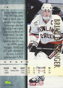 1995 Classic Hockey Draft - Silver #74 Brian Holzinger Back