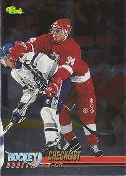 1995 Classic Hockey Draft - Silver #99 Checklist: 1-50 Front