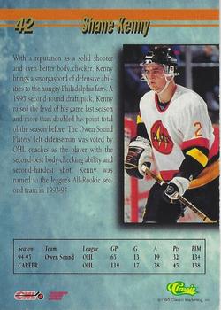 1995 Classic Hockey Draft - Silver #42 Shane Kenny Back