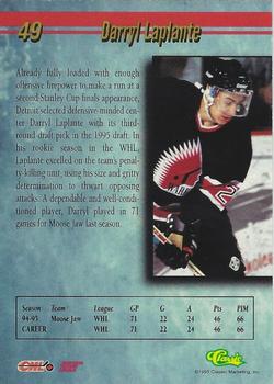 1995 Classic Hockey Draft - Silver #49 Darryl Laplante Back
