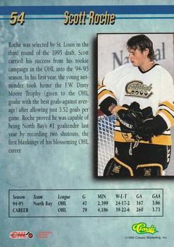 1995 Classic Hockey Draft - Silver #54 Scott Roche Back