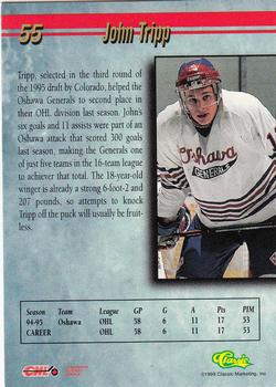 1995 Classic Hockey Draft - Silver #55 John Tripp Back