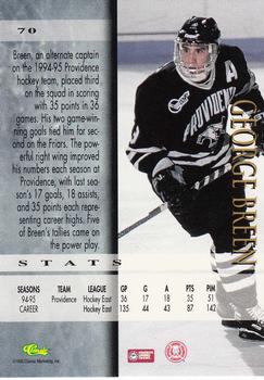 1995 Classic Hockey Draft - Silver #70 George Breen Back