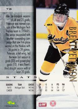 1995 Classic Hockey Draft - Silver #78 Brent Peterson Back