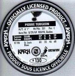 1998-99 Katch/Irwin Medallions #130 Pierre Turgeon Back