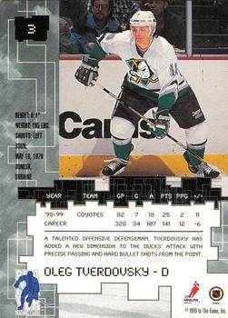 1999-00 Be a Player Millennium Signature Series - All-Star Fantasy Emerald #3 Oleg Tverdovsky Back