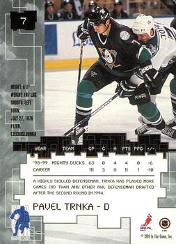 1999-00 Be a Player Millennium Signature Series - All-Star Fantasy Emerald #7 Pavel Trnka Back