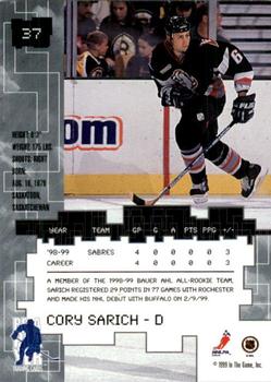 1999-00 Be a Player Millennium Signature Series - All-Star Fantasy Emerald #37 Cory Sarich Back
