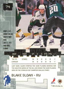 1999-00 Be a Player Millennium Signature Series - All-Star Fantasy Emerald #74 Blake Sloan Back
