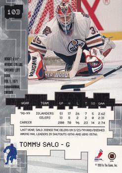 1999-00 Be a Player Millennium Signature Series - All-Star Fantasy Emerald #103 Tommy Salo Back