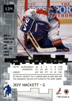 1999-00 Be a Player Millennium Signature Series - All-Star Fantasy Emerald #134 Jeff Hackett Back