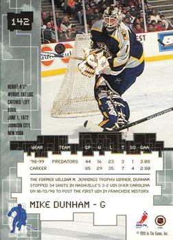 1999-00 Be a Player Millennium Signature Series - All-Star Fantasy Emerald #142 Mike Dunham Back