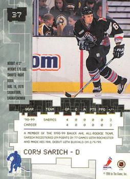 1999-00 Be a Player Millennium Signature Series - All-Star Fantasy Gold #37 Cory Sarich Back