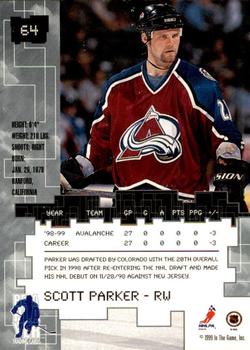 1999-00 Be a Player Millennium Signature Series - All-Star Fantasy Gold #64 Scott Parker Back