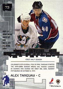1999-00 Be a Player Millennium Signature Series - All-Star Fantasy Gold #73 Alex Tanguay Back