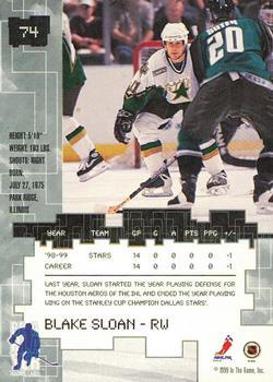 1999-00 Be a Player Millennium Signature Series - All-Star Fantasy Gold #74 Blake Sloan Back