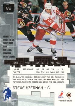 1999-00 Be a Player Millennium Signature Series - All-Star Fantasy Gold #88 Steve Yzerman Back