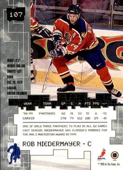 1999-00 Be a Player Millennium Signature Series - All-Star Fantasy Gold #107 Rob Niedermayer Back