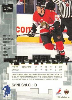 1999-00 Be a Player Millennium Signature Series - All-Star Fantasy Gold #174 Sami Salo Back