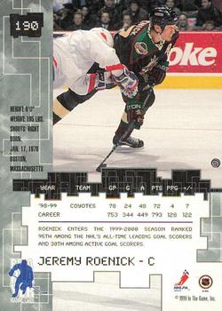 1999-00 Be a Player Millennium Signature Series - All-Star Fantasy Gold #190 Jeremy Roenick Back