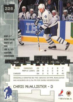 1999-00 Be a Player Millennium Signature Series - All-Star Fantasy Gold #228 Chris McAllister Back