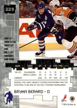 1999-00 Be a Player Millennium Signature Series - All-Star Fantasy Gold #229 Bryan Berard Back