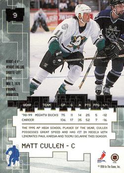 1999-00 Be a Player Millennium Signature Series - All-Star Fantasy Ruby #9 Matt Cullen Back