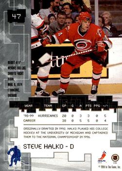 1999-00 Be a Player Millennium Signature Series - All-Star Fantasy Ruby #47 Steve Halko Back