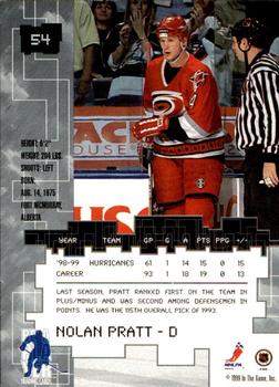 1999-00 Be a Player Millennium Signature Series - All-Star Fantasy Ruby #54 Nolan Pratt Back