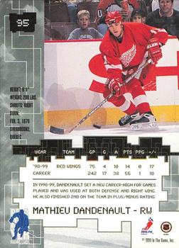 1999-00 Be a Player Millennium Signature Series - All-Star Fantasy Ruby #95 Mathieu Dandenault Back