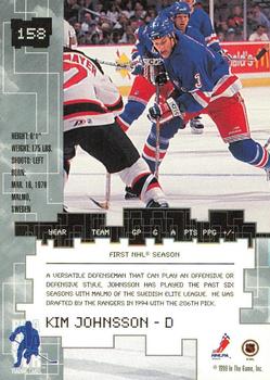 1999-00 Be a Player Millennium Signature Series - All-Star Fantasy Ruby #158 Kim Johnsson Back