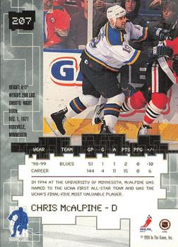 1999-00 Be a Player Millennium Signature Series - All-Star Fantasy Ruby #207 Chris McAlpine Back