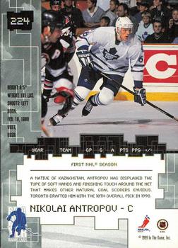 1999-00 Be a Player Millennium Signature Series - All-Star Fantasy Ruby #224 Nikolai Antropov Back