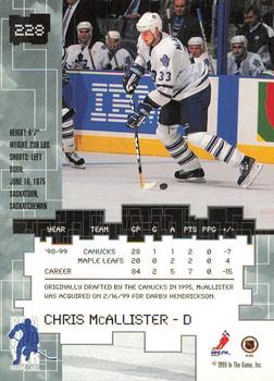1999-00 Be a Player Millennium Signature Series - All-Star Fantasy Ruby #228 Chris McAllister Back