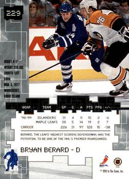1999-00 Be a Player Millennium Signature Series - All-Star Fantasy Ruby #229 Bryan Berard Back