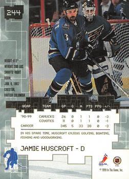 1999-00 Be a Player Millennium Signature Series - All-Star Fantasy Ruby #244 Jamie Huscroft Back
