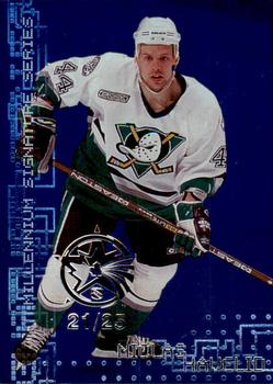 1999-00 Be a Player Millennium Signature Series - All-Star Fantasy Sapphire #4 Niclas Havelid Front