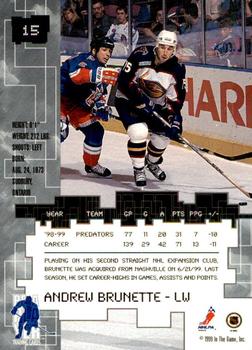 1999-00 Be a Player Millennium Signature Series - All-Star Fantasy Sapphire #15 Andrew Brunette Back