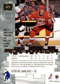 1999-00 Be a Player Millennium Signature Series - All-Star Fantasy Sapphire #47 Steve Halko Back