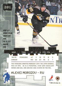 1999-00 Be a Player Millennium Signature Series - All-Star Fantasy Sapphire #201 Alexei Morozov Back