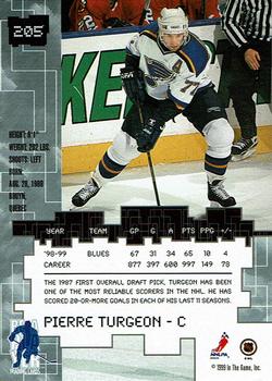 1999-00 Be a Player Millennium Signature Series - All-Star Fantasy Sapphire #205 Pierre Turgeon Back