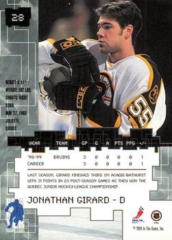 1999-00 Be a Player Millennium Signature Series - All-Star Fantasy Silver #28 Jonathan Girard Back